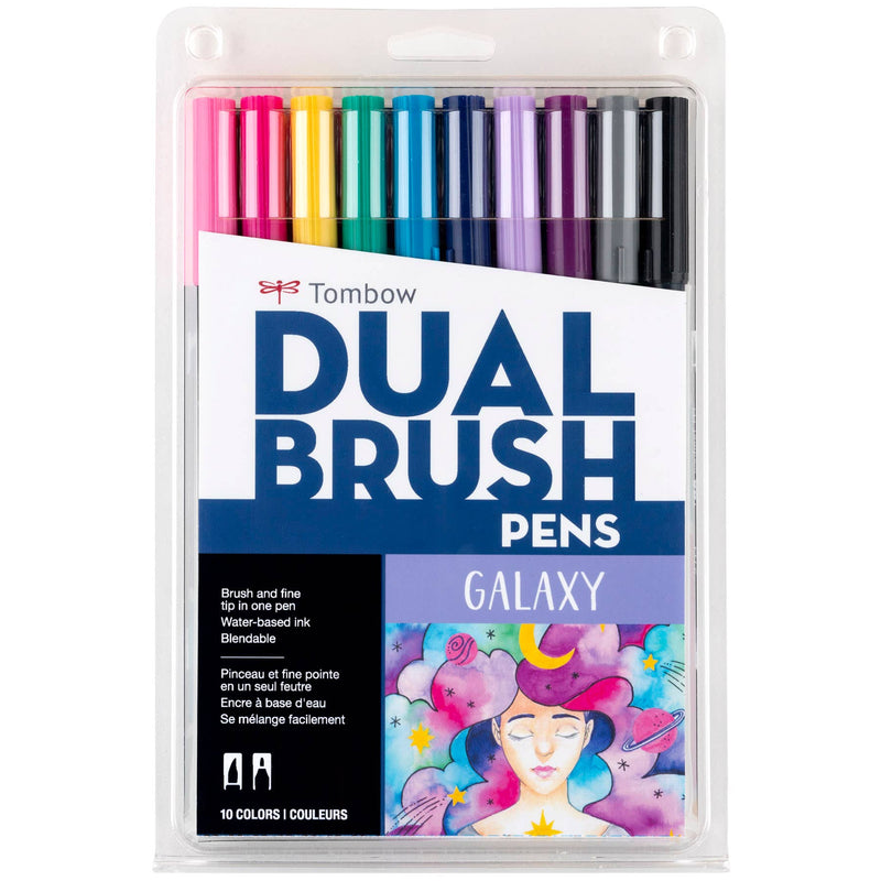 Dual Brush Pen Art Markers: Galaxy - 10-Pack - Adele Gilani Art Gallery