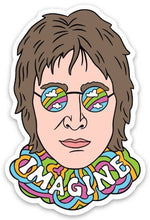 John Lennon Imagine Die Cut Sticker - Adele Gilani Art Gallery