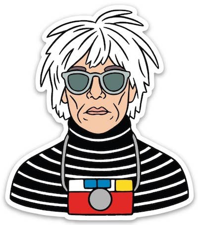 Warhol Die Cut Sticker - Adele Gilani Art Gallery